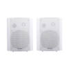 Active Wall-Mount Speaker: RMS 20Wx2 @ 8ohm, with Additional 20W Passive. Features Durable ABS Body, Metal Grille, and Mounting Bracket. Size: 5"+1.5", in White